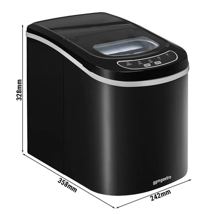GGM Gastro Commercial Ice Machine - Bullet - 12 kg/24 h - Black matt