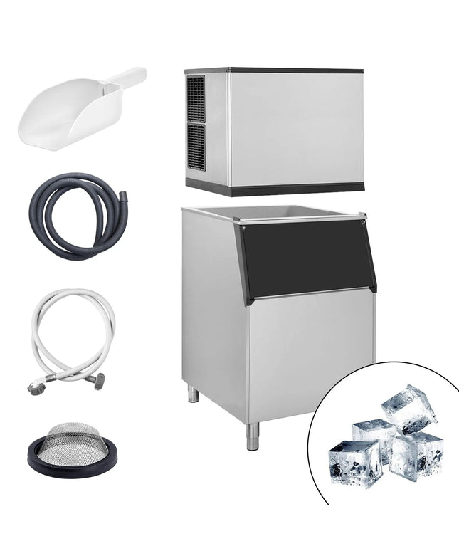 GGM Gastro Commercial Ice Machine - Cube - 212 kg/24 h - incl. ice storage container