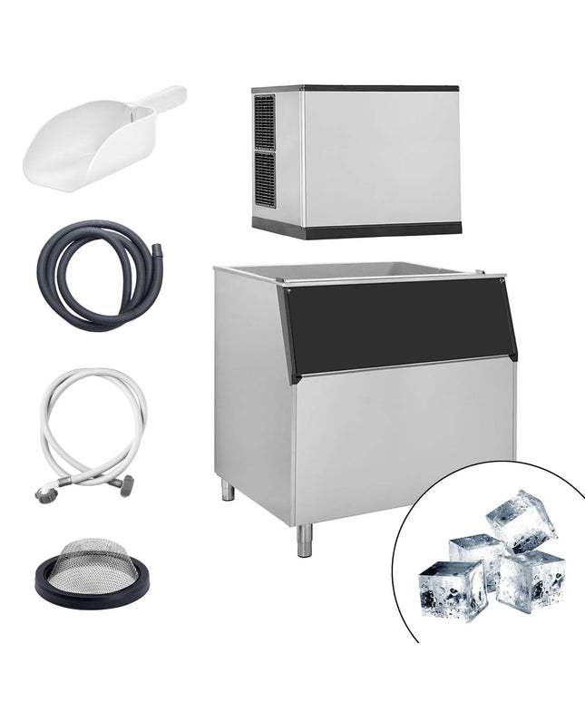 GGM Gastro Commercial Ice Machine - Cube - 403 kg/24 h - incl. ice storage container