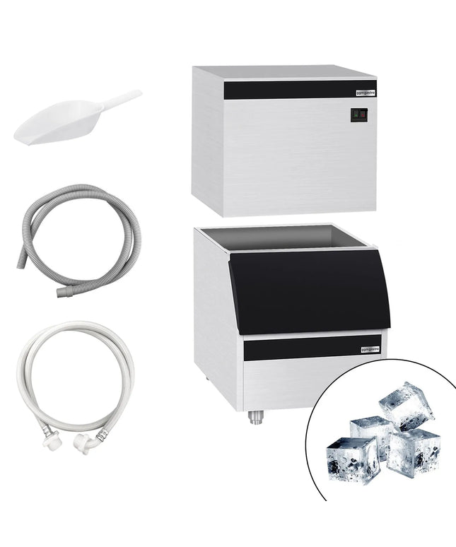 GGM Gastro Commercial Ice Machine - Cube - 450 kg/24 h - incl. storage container