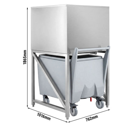 GGM Gastro Commercial Ice Storage Bin - 250kg - incl. Transport Trolley - for ice makers EWI212VHN, EWI403VHN, EWMI335, FEI220 & FEI220N
