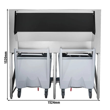 GGM Gastro Commercial Ice Storage Bin - 400kg - incl. Transport Trolley - for ice makers EWI403VHN, EWMI335 & FEI390