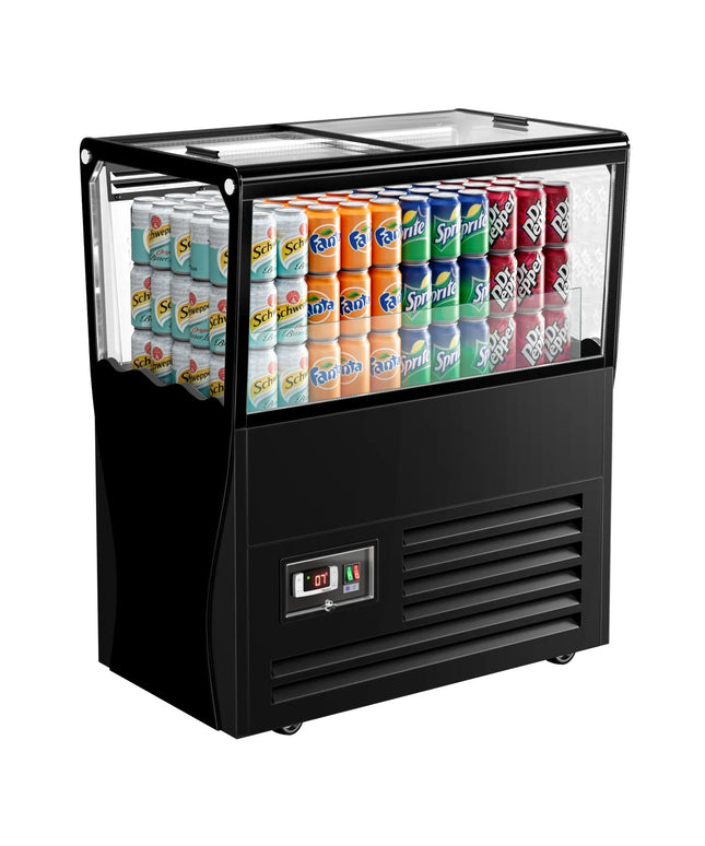GGM Gastro Commercial Impulse Cooler - 730x450mm - 69 L - With 2 Sliding Glass Lids - For UK