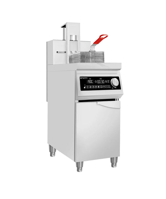 GGM Gastro Commercial Induction Fryer - 30 litres - 10kW - Electronic control - with automatic basket lift