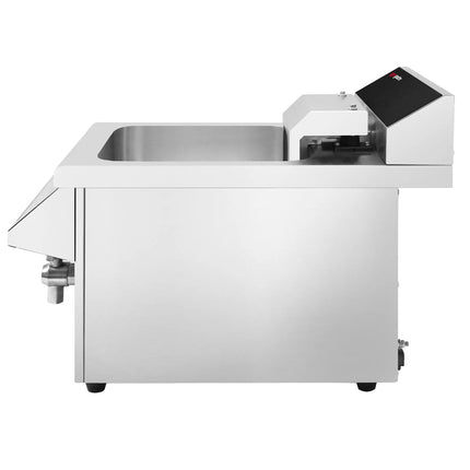 GGM Gastro Commercial Induction Fryer - 8 litres - 3.5kW - Electronic control - Digital - with drain tap - with automatic basket lift