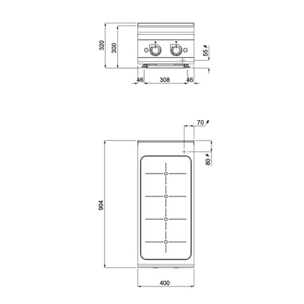 GGM Gastro Commercial Induction Hob - 14kW