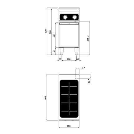 GGM Gastro Commercial Induction Hob - 14kW - Bflex Digital