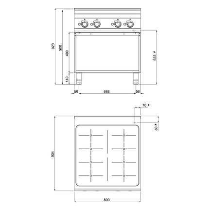 GGM Gastro Commercial Induction Hob - 28kW