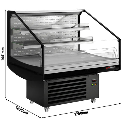 GGM Gastro Commercial Island Chiller - 1250x1058x1441mm - 230 Litres - 2 Shelves - Black