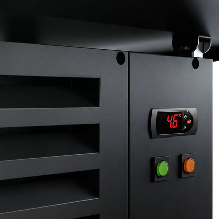 GGM Gastro Commercial Island Chiller - 1250x1058x1441mm - 230 Litres - 2 Shelves - Black