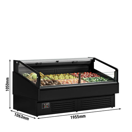 GGM Gastro Commercial Island Chiller - 1955x1063mm - 255 Litres - Open-Top - Black