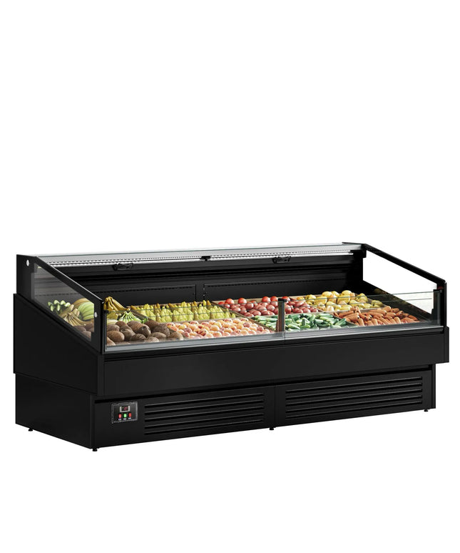 GGM Gastro Commercial Island Chiller - 2580x1063mm - 340 Litres - Open-Top - Black