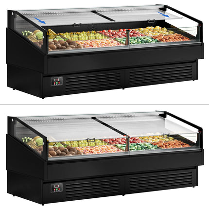 GGM Gastro Commercial Island Chiller - 2580x1063mm - 340 Litres - Open-Top - Black