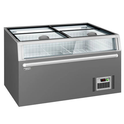 GGM Gastro Commercial Island Freezer - 1454x850mm - 402 Litres - with Baskets - Grey