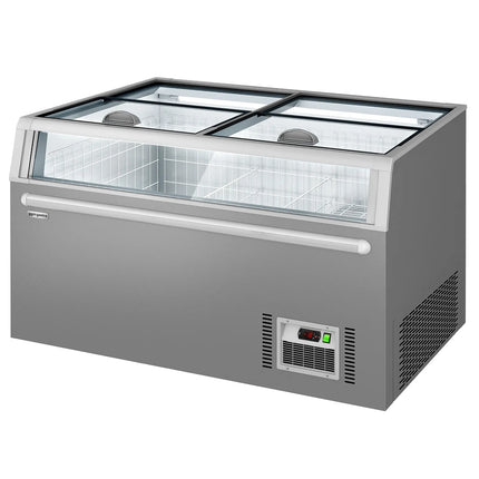 GGM Gastro Commercial Island Freezer - 1454x850mm - 402 Litres - with Baskets - Grey