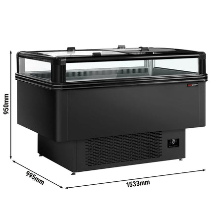 GGM Gastro Commercial Island Freezer - 1533x995mm - 260 Litres - Black
