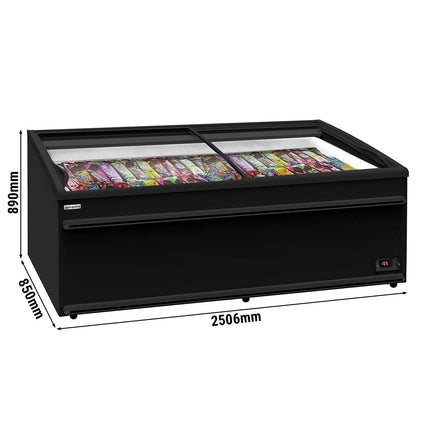 GGM Gastro Commercial Island Freezer - 2506x858mm - 594 Litres - Black