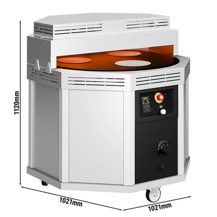 GGM Gastro Commercial Lavash & Flatbread gas Oven – Rotary Plate Ø 900 mm – 20 kW – On Castors