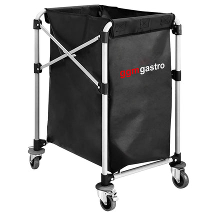 GGM Gastro Commercial Linen Trolley - Foldable - 1x 150L - Aluminium frame - Black