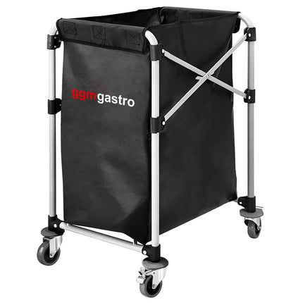 GGM Gastro Commercial Linen Trolley - Foldable - 1x 150L - Aluminium frame - Black