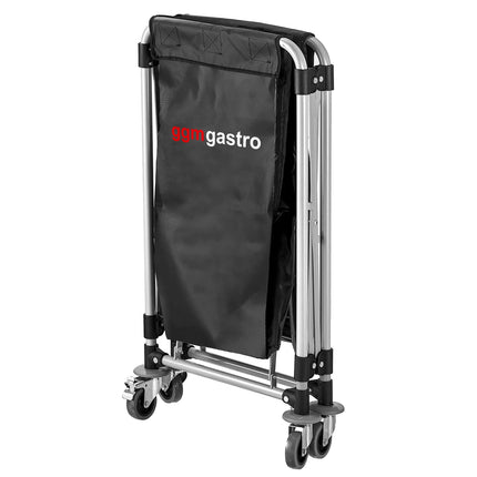 GGM Gastro Commercial Linen Trolley - Foldable - 1x 150L - Aluminium frame - Black