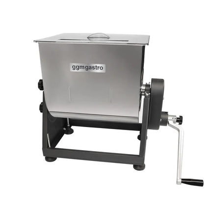 GGM Gastro Commercial Manual Meat Mixer 22 - 28L - 25kg - 1.1kW - Reverse Function - incl. Meat Mincer - 450-480kg/h