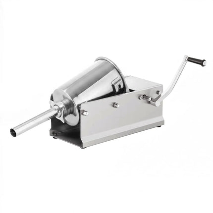 GGM Gastro Commercial  Manual Sausage Stuffer - Horizontal - 3L - Stainless Steel - incl. 4 Stuffing Tubes