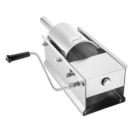 GGM Gastro Commercial  Manual Sausage Stuffer - Horizontal - 3L - Stainless Steel - incl. 4 Stuffing Tubes