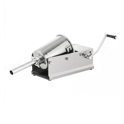 GGM Gastro Commercial  Manual Sausage Stuffer - Horizontal - 5L - Stainless Steel - incl. 4 Stuffing Tubes