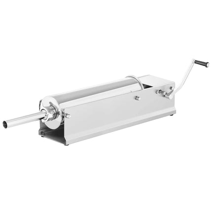 GGM Gastro Commercial  Manual Sausage Stuffer - Horizontal - 7L - Stainless Steel - incl. 4 Stuffing Tubes