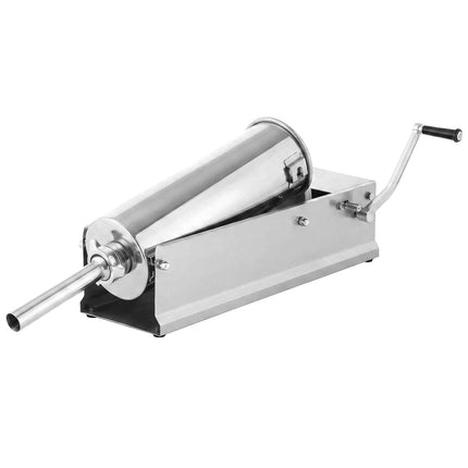 GGM Gastro Commercial  Manual Sausage Stuffer - Horizontal - 7L - Stainless Steel - incl. 4 Stuffing Tubes