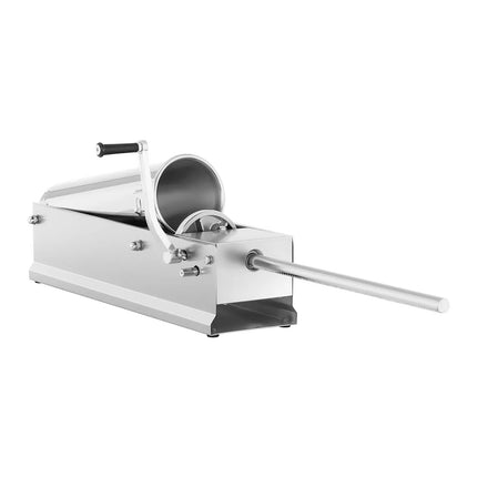 GGM Gastro Commercial  Manual Sausage Stuffer - Horizontal - 7L - Stainless Steel - incl. 4 Stuffing Tubes