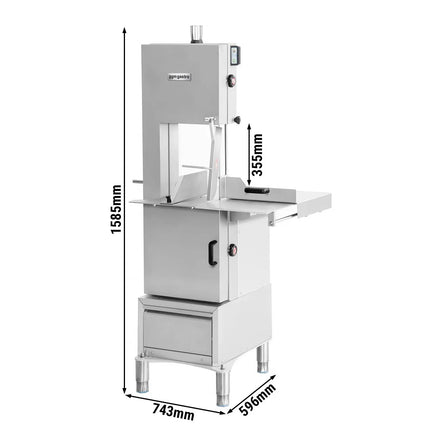 GGM Gastro Commercial Meat Band Saw - Floor-standing - 1500W - Blade Length 2020mm - Max Cutting Height 250mm