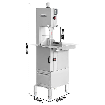 GGM Gastro Commercial Meat Band Saw - Floor-standing - 2200W - Blade Length 2400mm - Max Cutting Height 355mm