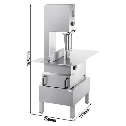 GGM Gastro Commercial Meat Band Saw - Floor-standing - 2400W - Blade Length 2400mm - Max Cutting Height 350mm