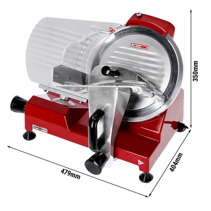 GGM Gastro Commercial Meat Slicer - 120W - Blade 220mm - Red