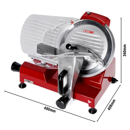 GGM Gastro Commercial Meat Slicer - 150W - Blade 250mm - Red