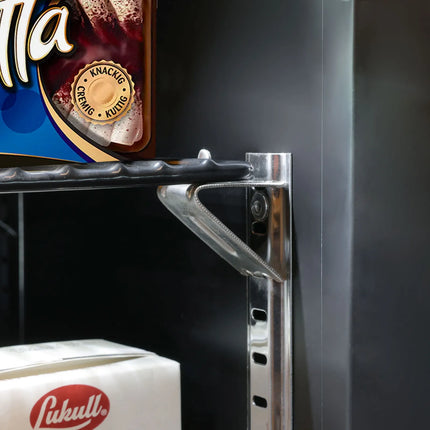 GGM Gastro Commercial Mini Bar Freezer - 460mm - with 1 glass door & advertising display - Black - Glass door