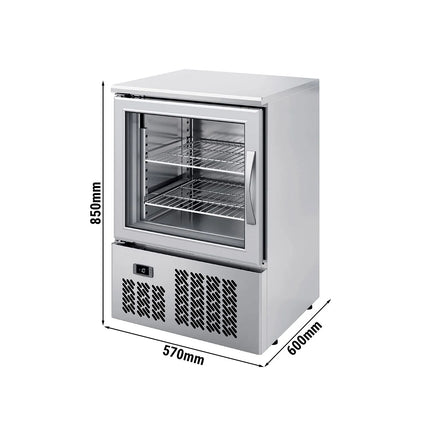 GGM Gastro Commercial Mini Bar Freezer PREMIUM - 570mm - 95L - with 1 glass door & lock - Double-glazed glass door