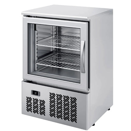 GGM Gastro Commercial Mini Bar Freezer PREMIUM - 570mm - 95L - with 1 glass door & lock - Double-glazed glass door