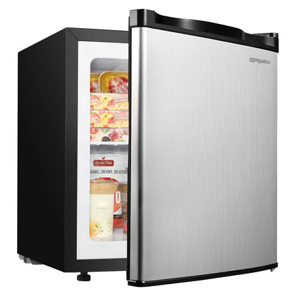 GGM Gastro Commercial Mini Freezer ECO - 445mm - 32L - with 1 door & reversible hinges - Black - Stainless steel door