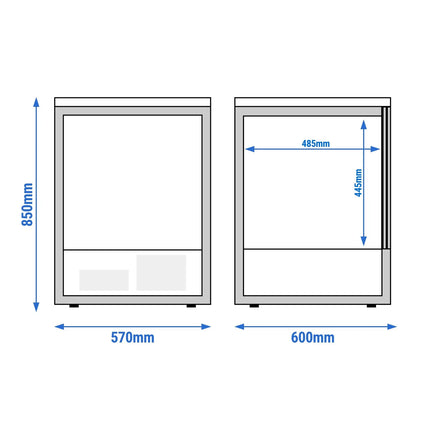 GGM Gastro Commercial Mini Freezer PREMIUM - 570mm - 95L - with 1 door & lock