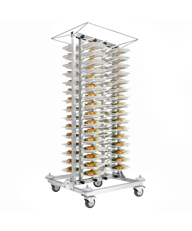 GGM Gastro Commercial Mobile Plate Rack Double-Column - up to 80 Plates - Ø 16-32cm - Banqueting