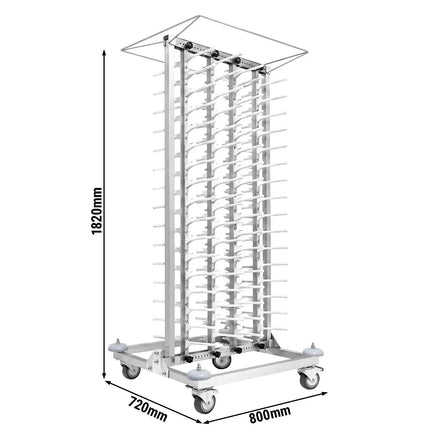 GGM Gastro Commercial Mobile Plate Rack Double-Column - up to 80 Plates - Ø 16-32cm - Banqueting