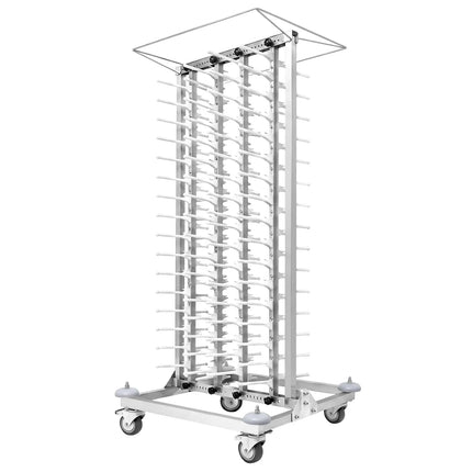 GGM Gastro Commercial Mobile Plate Rack Double-Column - up to 80 Plates - Ø 16-32cm - Banqueting