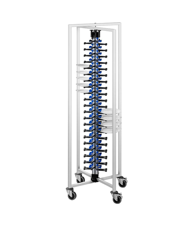 GGM Gastro Commercial Mobile Plate Rack - up to 84 Plates - Ø 16-32cm - Folding - Banqueting