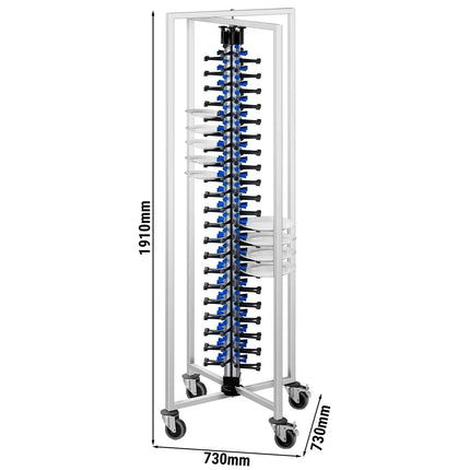 GGM Gastro Commercial Mobile Plate Rack - up to 84 Plates - Ø 16-32cm - Folding - Banqueting