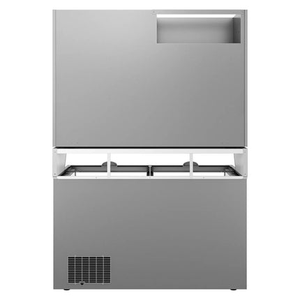 GGM Gastro Commercial multideck display freezer - 1454mm - 232L - with 2 hinged glass doors & 4 shelves - incl. island freezer - Grey