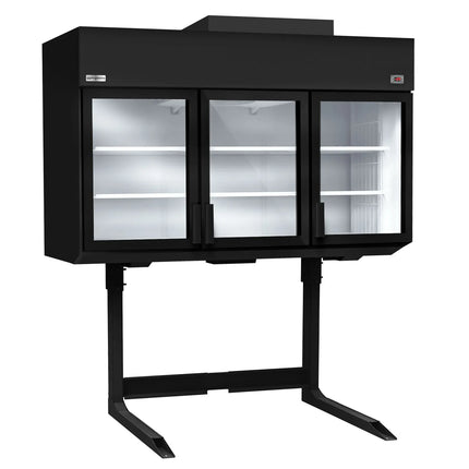 GGM Gastro Commercial multideck display freezer - 2100mm - 1014L - with 6 shelves - incl. island freezer - Black