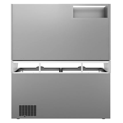 GGM Gastro Commercial multideck display freezer - 2104mm - 346L - with 3 sliding glass doors & 6 shelves - incl. island freezer - Grey